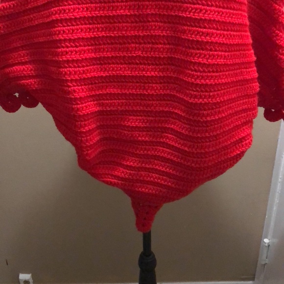 Beautiful Red Crocheted Jacket by “Evie”. you must see it to appreciate it. - Picture 8 of 11